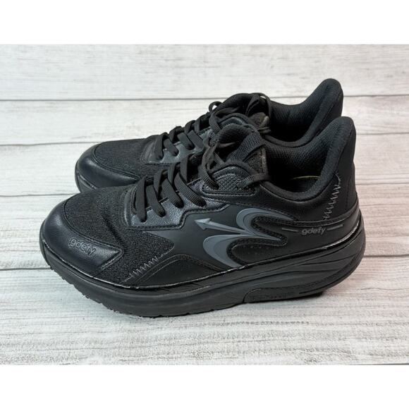 GDEFY Gravity Defyer Women’s Energiya Black Slip Resistant TB9037FBL-M Size 7.5 - Picture 2 of 7